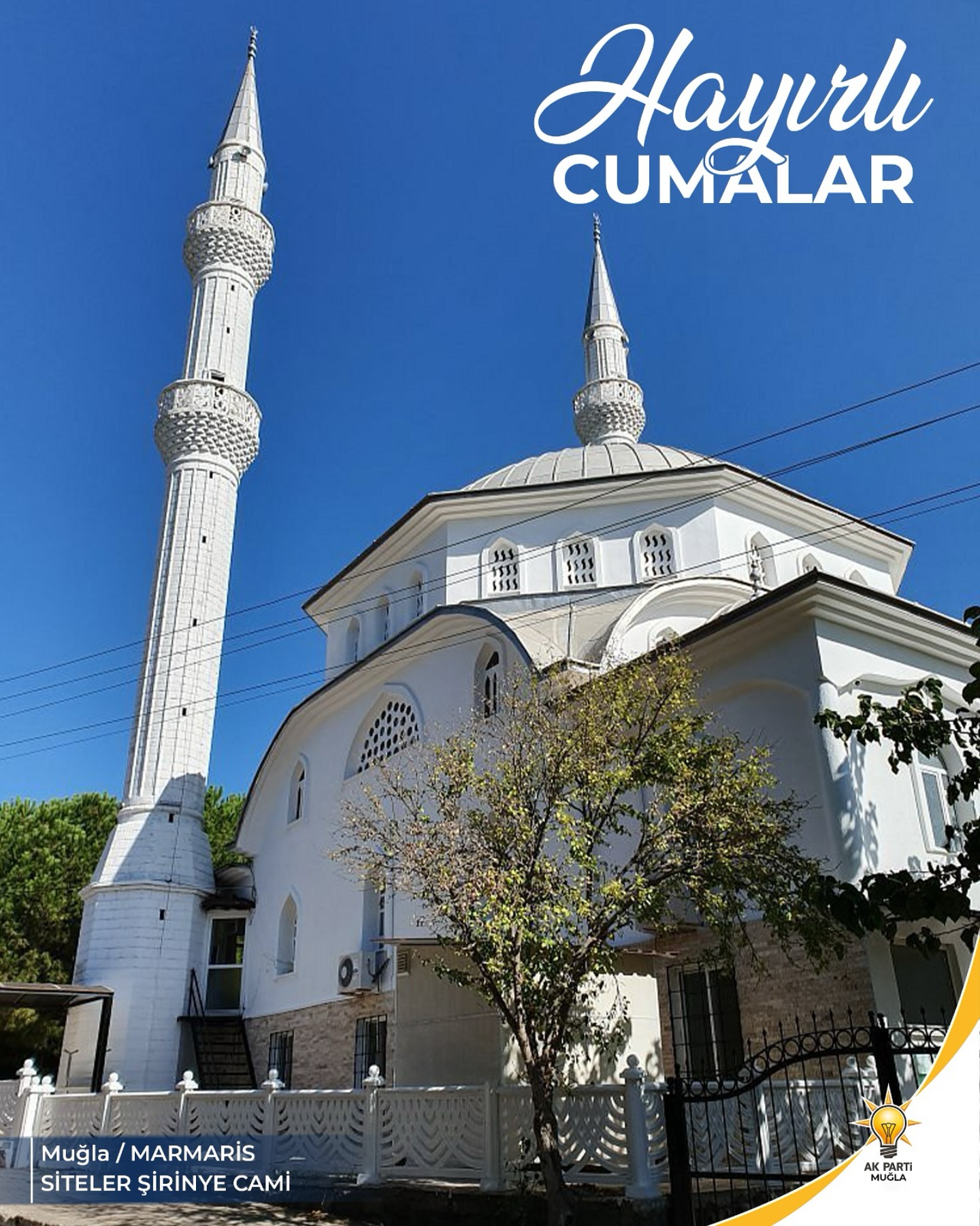 AK Parti Muğla İl Başkanlığı'ndan Hayırlı Cumalar Mesajı