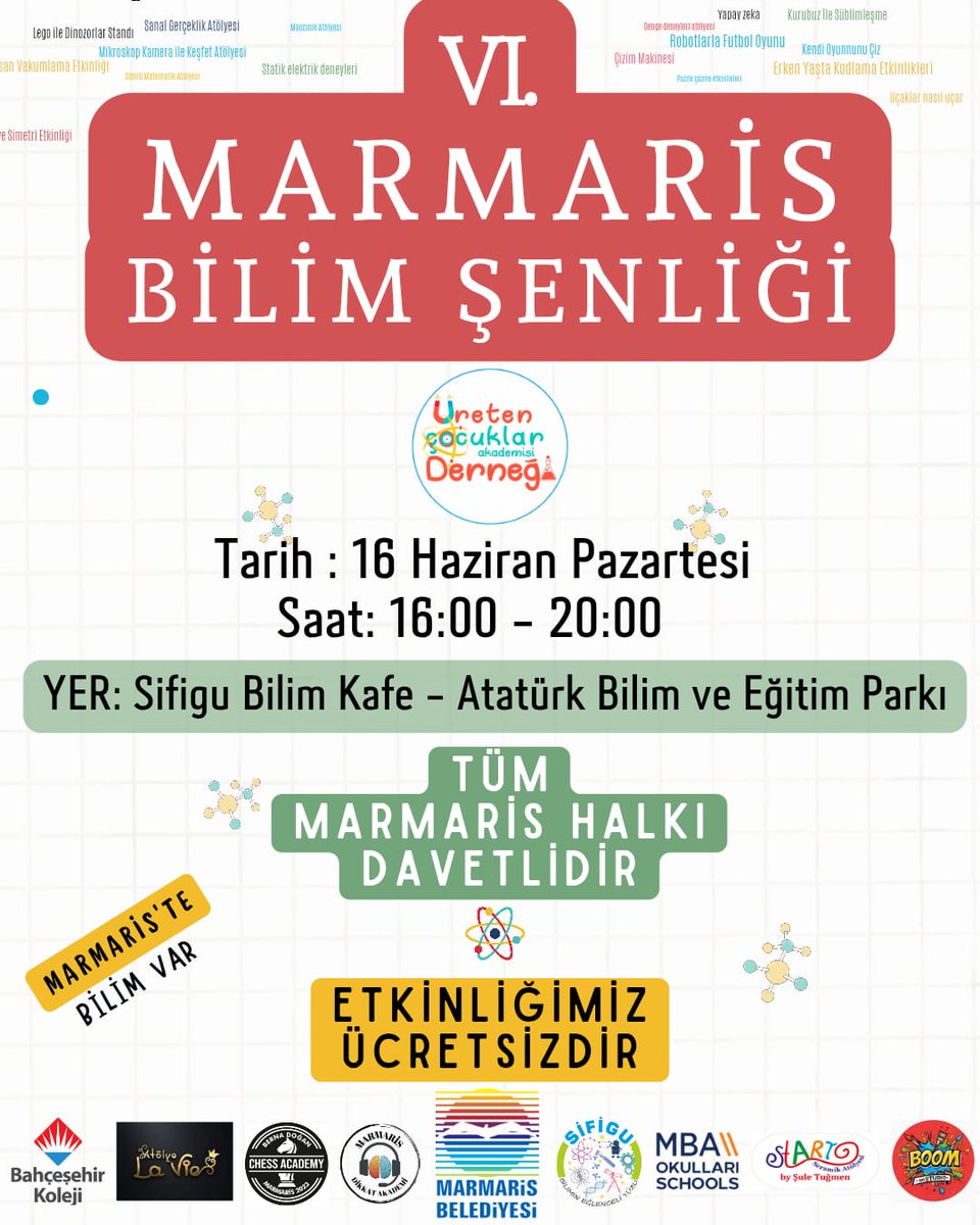 Marmaris'te Bilim Şenliği Coşkusu: Çocuklar Bilimin Eğlenceli Dünyasına Davet Ediliyor