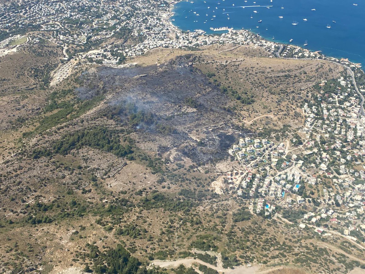 Muğla Bodrum'da Makilik Yangın Kontrol Altına Alındı
