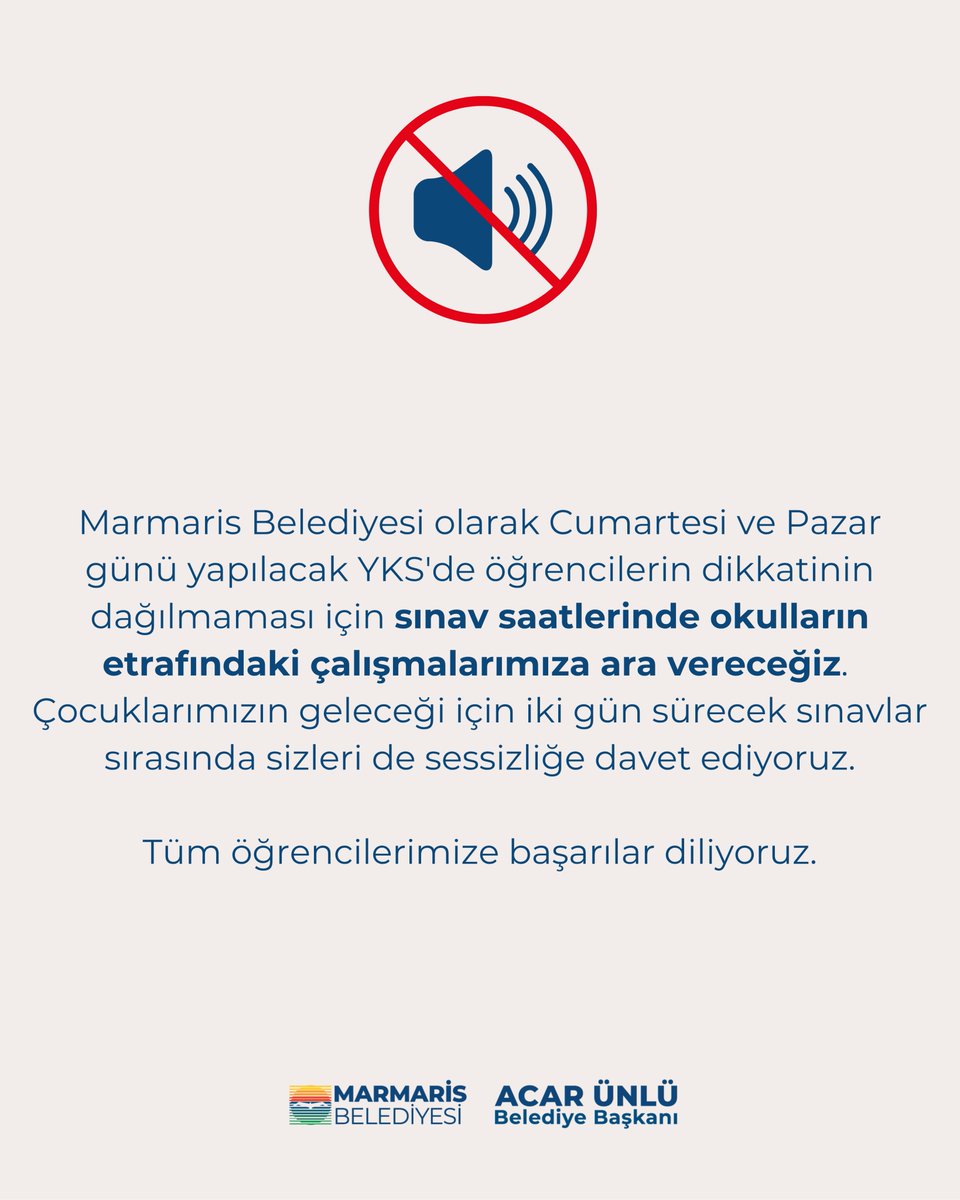 Marmaris'te Öğrenciler Sınavda; Belediye Sessizliği Destekliyor