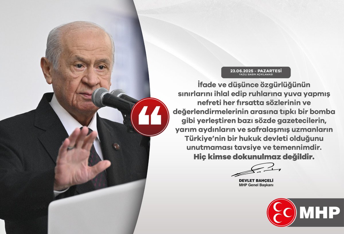 MHP Muğla İl Başkanlığı'ndan İfade Özgürlüğü Açıklaması