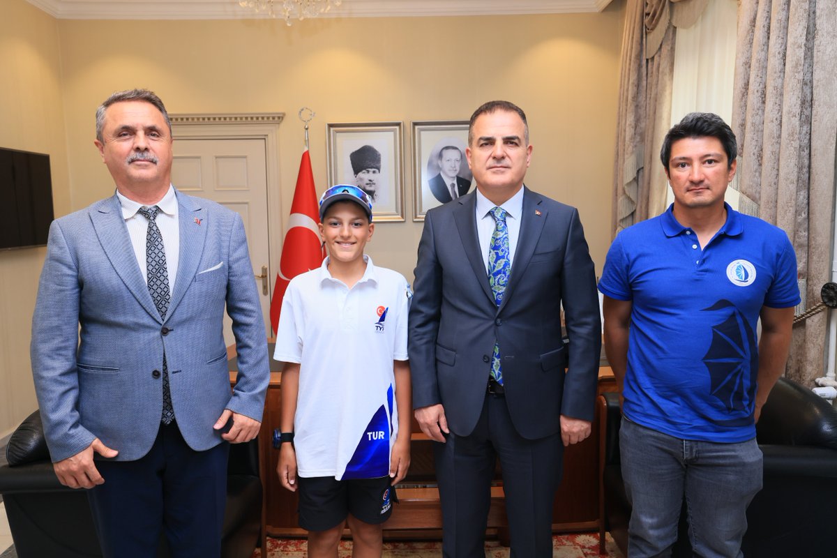 Muğla'da Avrupa Şampiyonu Cengiz Eren Güvenç Vali Akbıyık'ı Ziyaret Etti