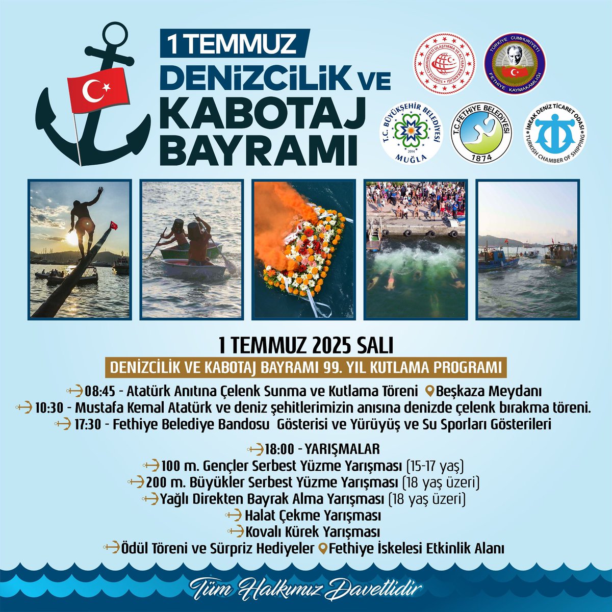 Fethiye'de 1 Temmuz Denizcilik ve Kabotaj Bayramı Coşkuyla Kutlanacak