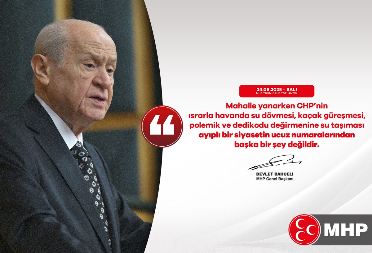 MHP'den CHP'ye Yanan Mahalle Eleştirisi