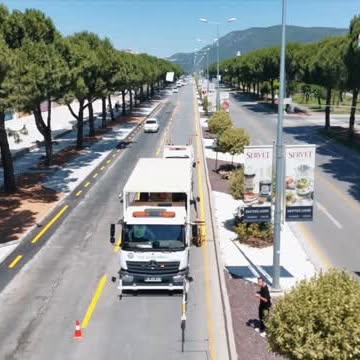 Muğla'da Trafik Güvenliği İçin Yatay İşaretleme Çalışmaları Devam Ediyor