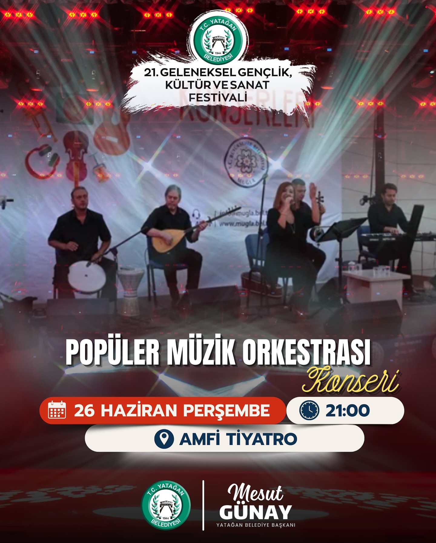 Yatağan'da Geleneksel Gençlik Kültür ve Sanat Festivali Coşkusu Başlıyor