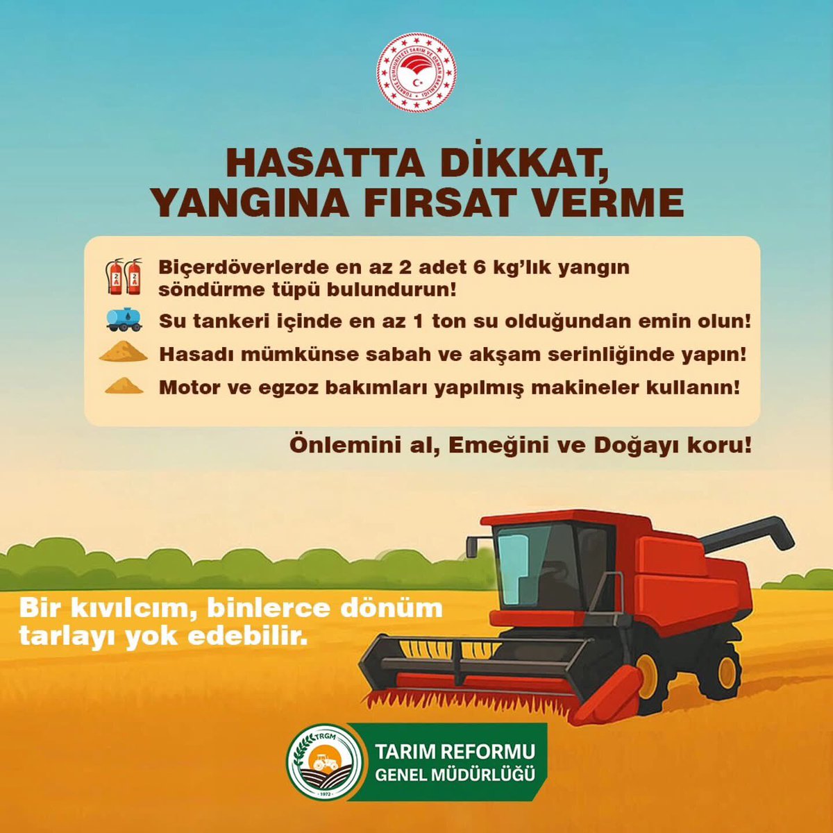 Muğla'da Hasat Döneminde Yangın Uyarısı: Tek Bir Kıvılcım Büyük Zararlara Yol Açabilir