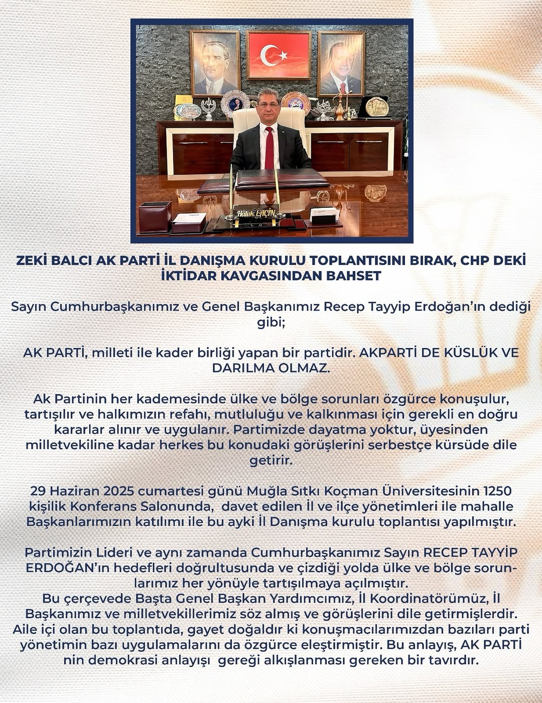 AK Parti Muğla İl Danışma Kurulu Toplantısı Yapıldı