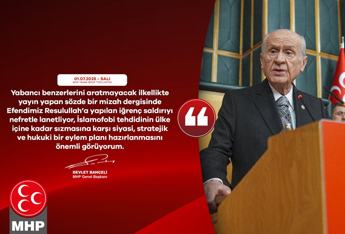 MHP Muğla İl Başkanlığı, Peygamber Efendimize Yönelik Saldırıyı Kınadı