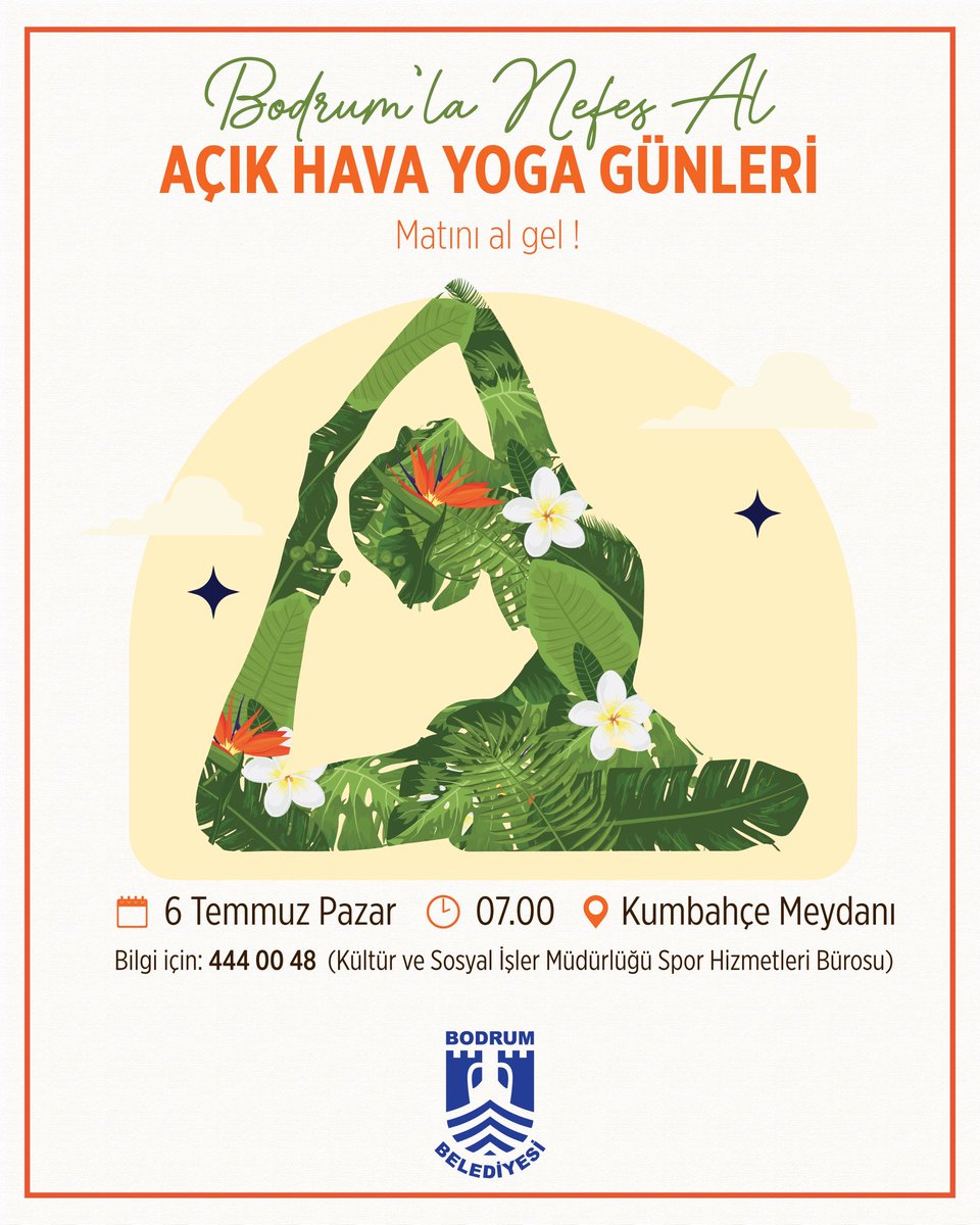 Bodrum'da Açık Hava Yoga Günleri Başlıyor
