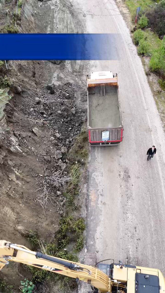 Seydikemer'de Ortaköy Sazak Mevkii'nde Stabilize Yol Yapım Çalışmaları Başladı
