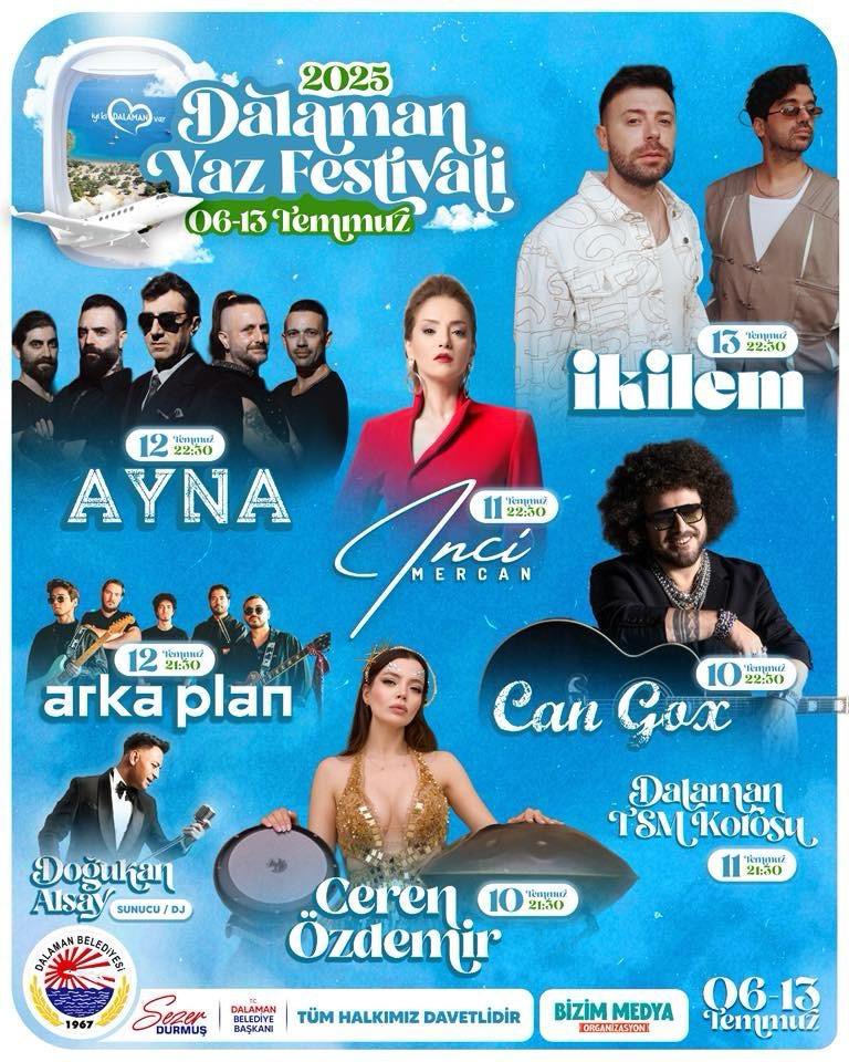 Dalaman'da Yaz Festivali Başlıyor: Müzik, Eğlence ve Panayır Dolu Bir Hafta