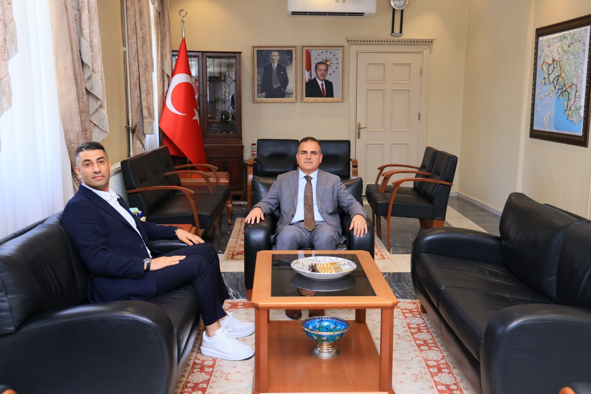 Muğla Valisi Akbıyık, Ekol TV Kurucusu Emrah Doğru'yu Ağırladı