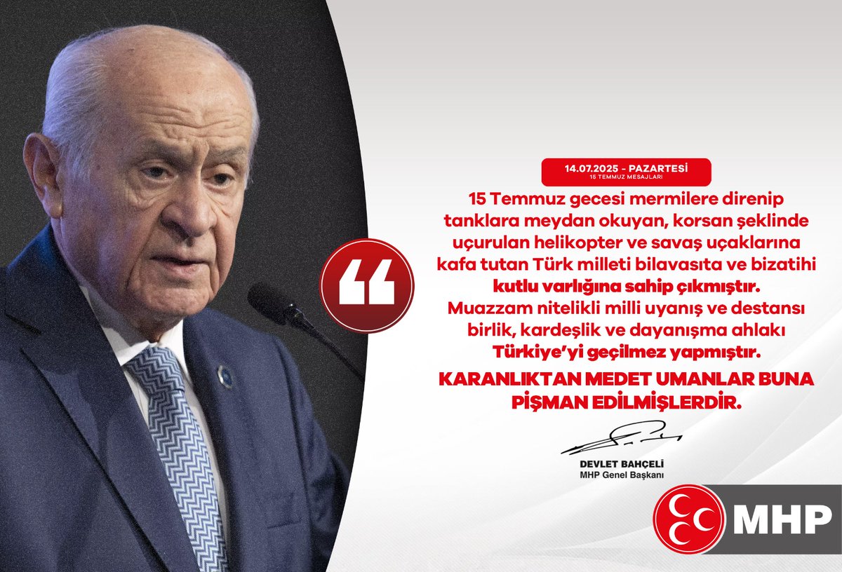 15 Temmuz'da Milli Uyanış ve Dayanışma Destanı