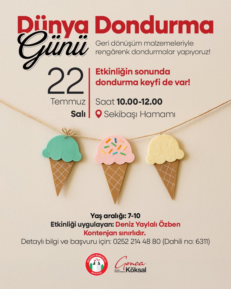 Menteşe'de Geri Dönüşümle Dondurma Şenliği Düzenleniyor