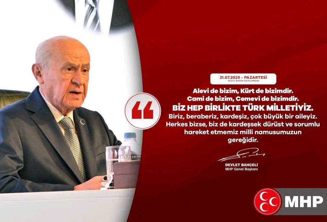 MHP Muğla İl Başkanlığı'ndan Birlik ve Kardeşlik Mesajı