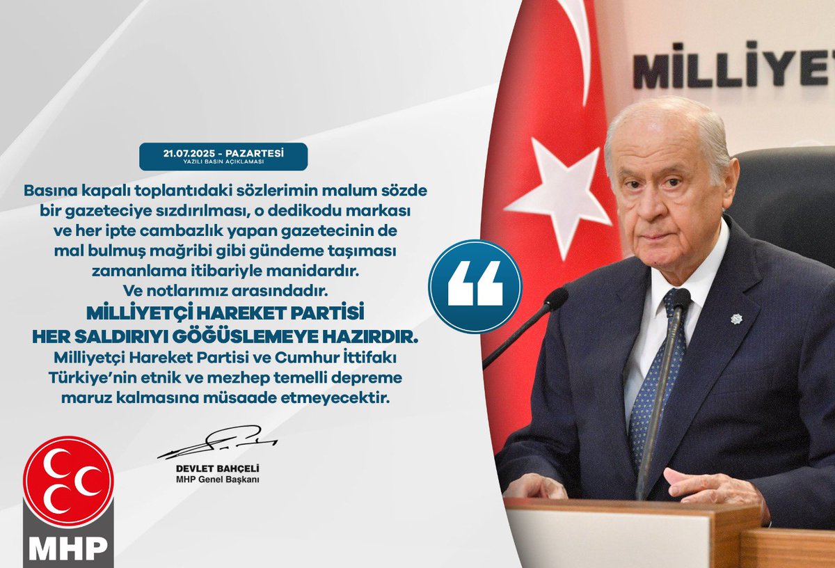 MHP Muğla İl Başkanlığı'ndan Basına Sızan Bilgilere Tepki