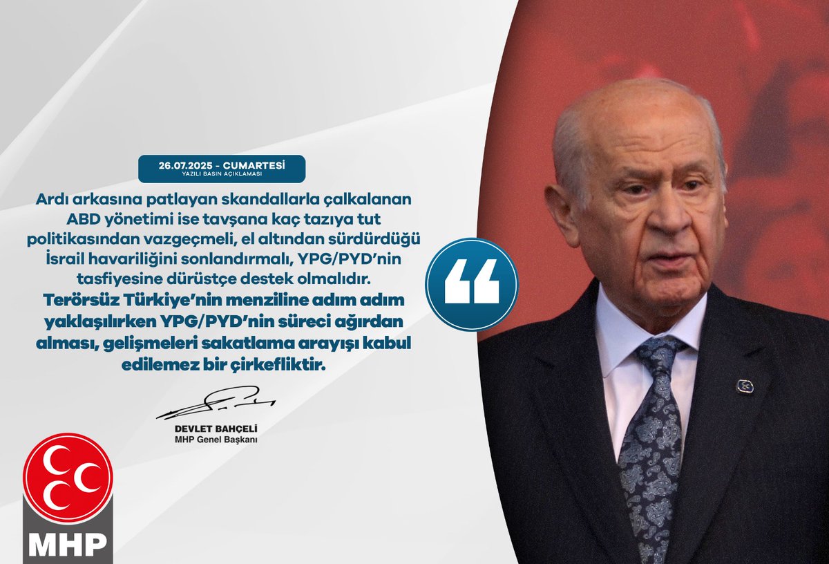 ABD Yönetimi İsrail Politikalarını Gözden Geçirmeli: MHP Muğla İl Başkanlığı Açıklaması