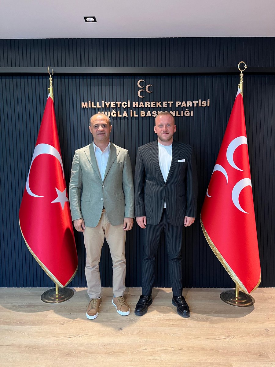 MHP Muğla İl Başkanı Demirel'i Muğlaspor Kulübü Başkanı Kıyanç Ziyaret Etti