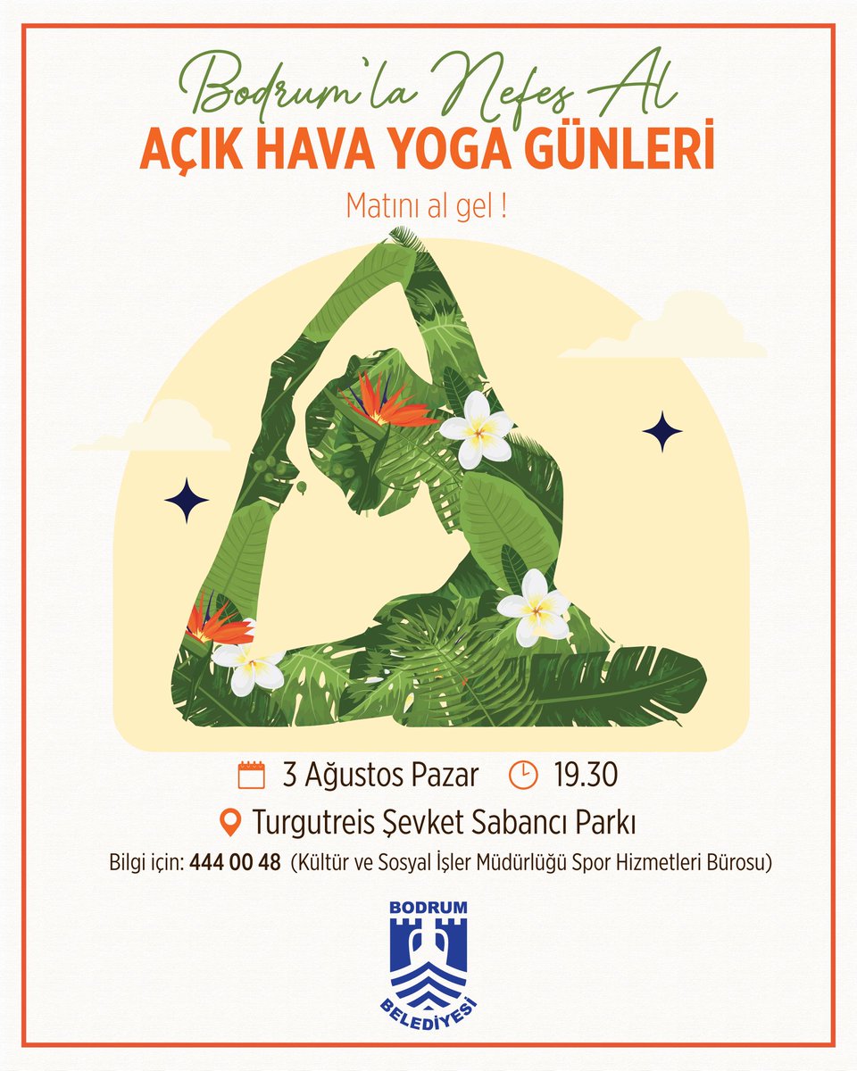 Bodrum'da Açık Hava Yoga Keyfi: İkinci Etkinlik Şevket Sabancı Parkı'nda