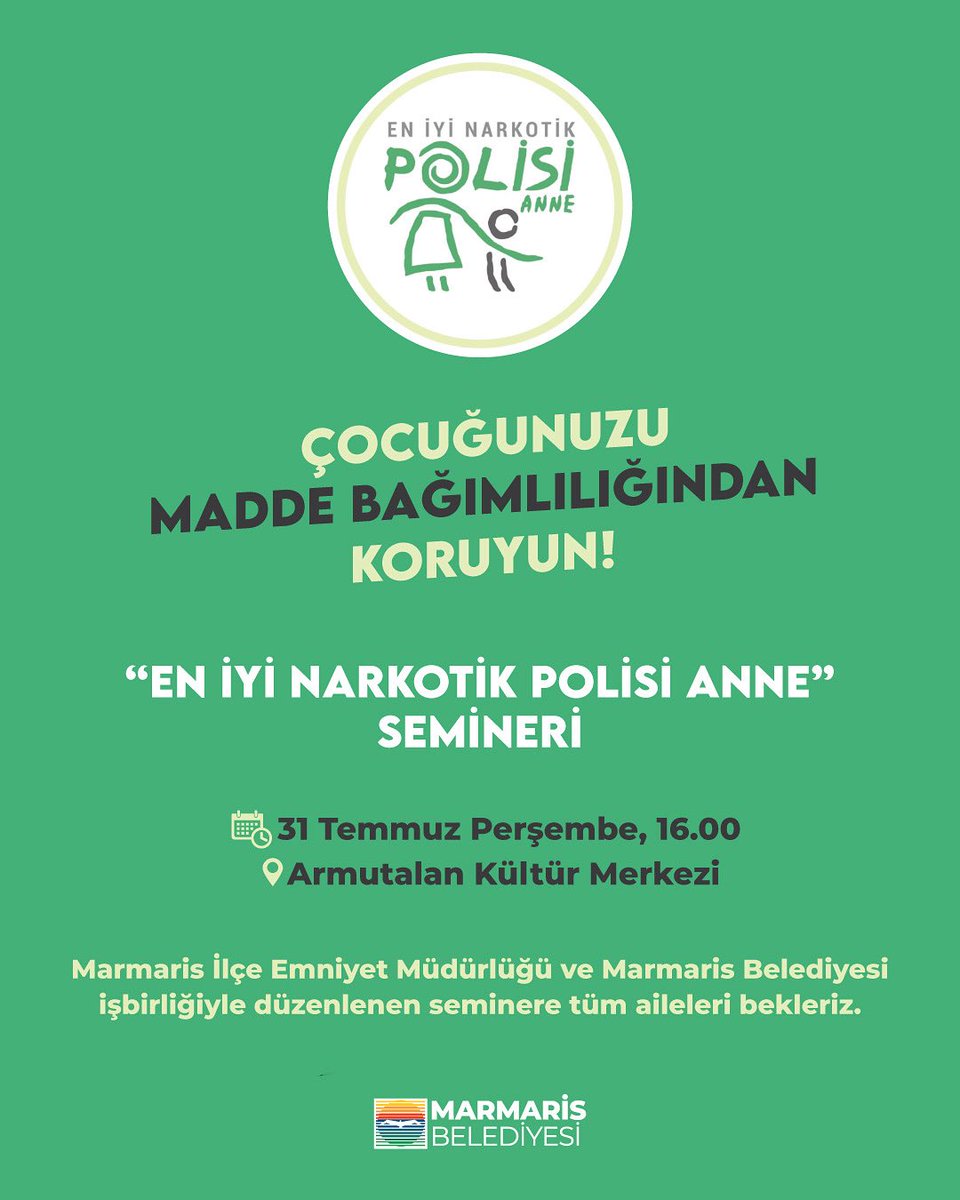Marmaris Belediyesi'nden Çocuklara Yönelik Narkorehber Eğitimi
