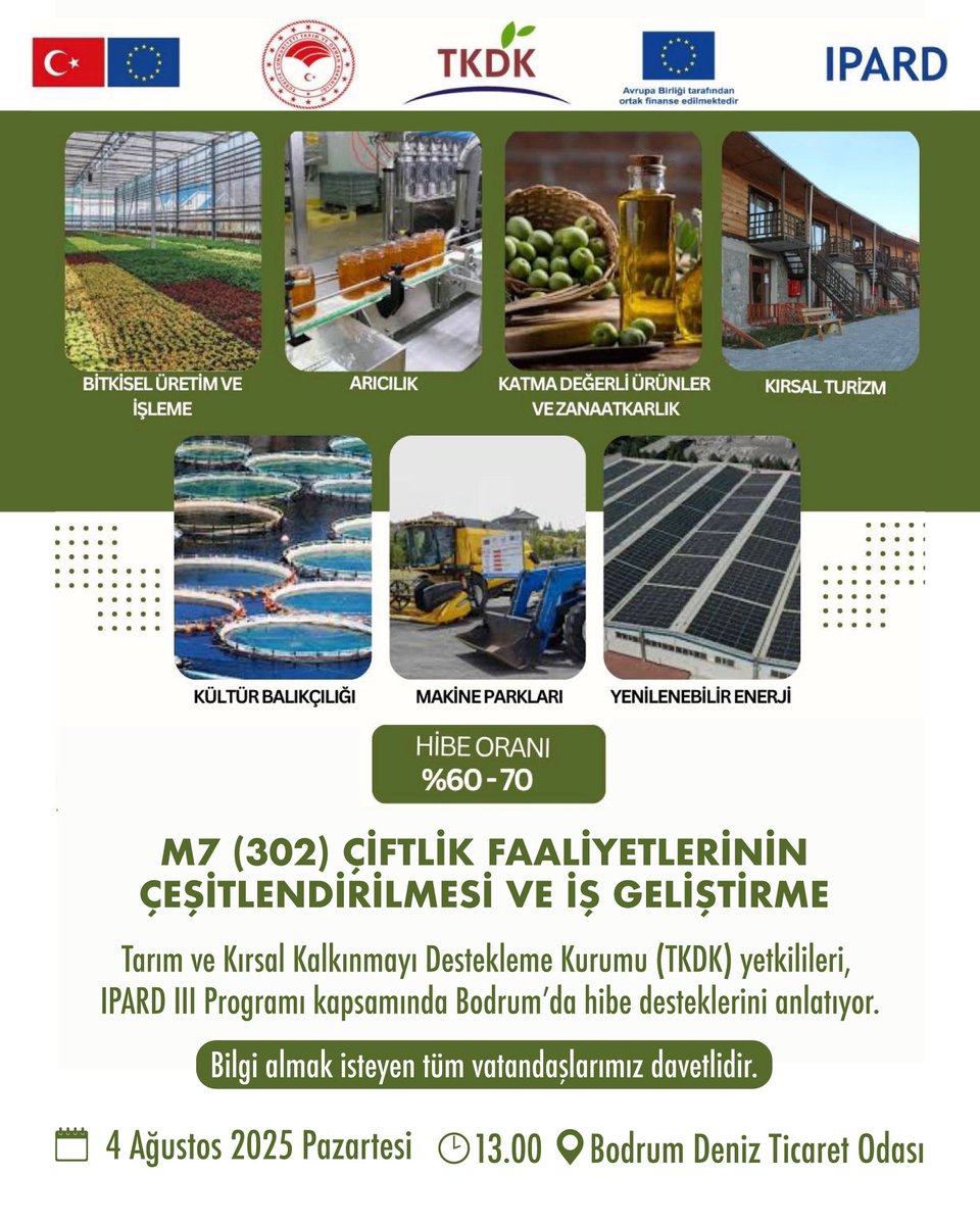 Bodrum'da IPARD III Hibe Desteği Bilgilendirmesi