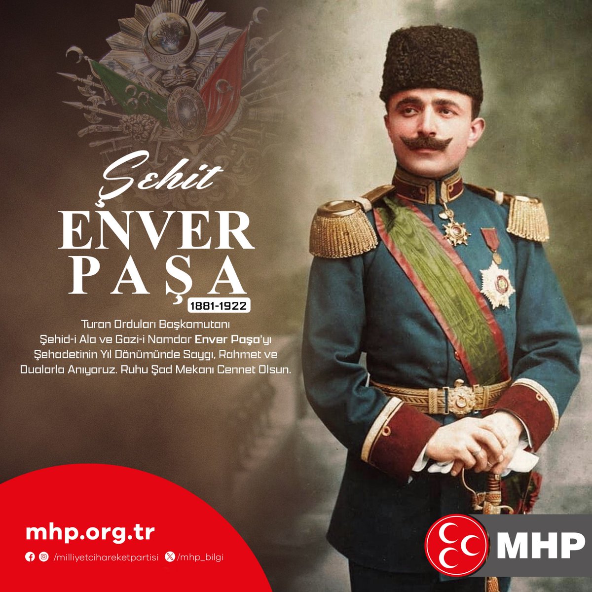 Enver Paşa'nın Şehadet Yıldönümü Muğla'da Anıldı