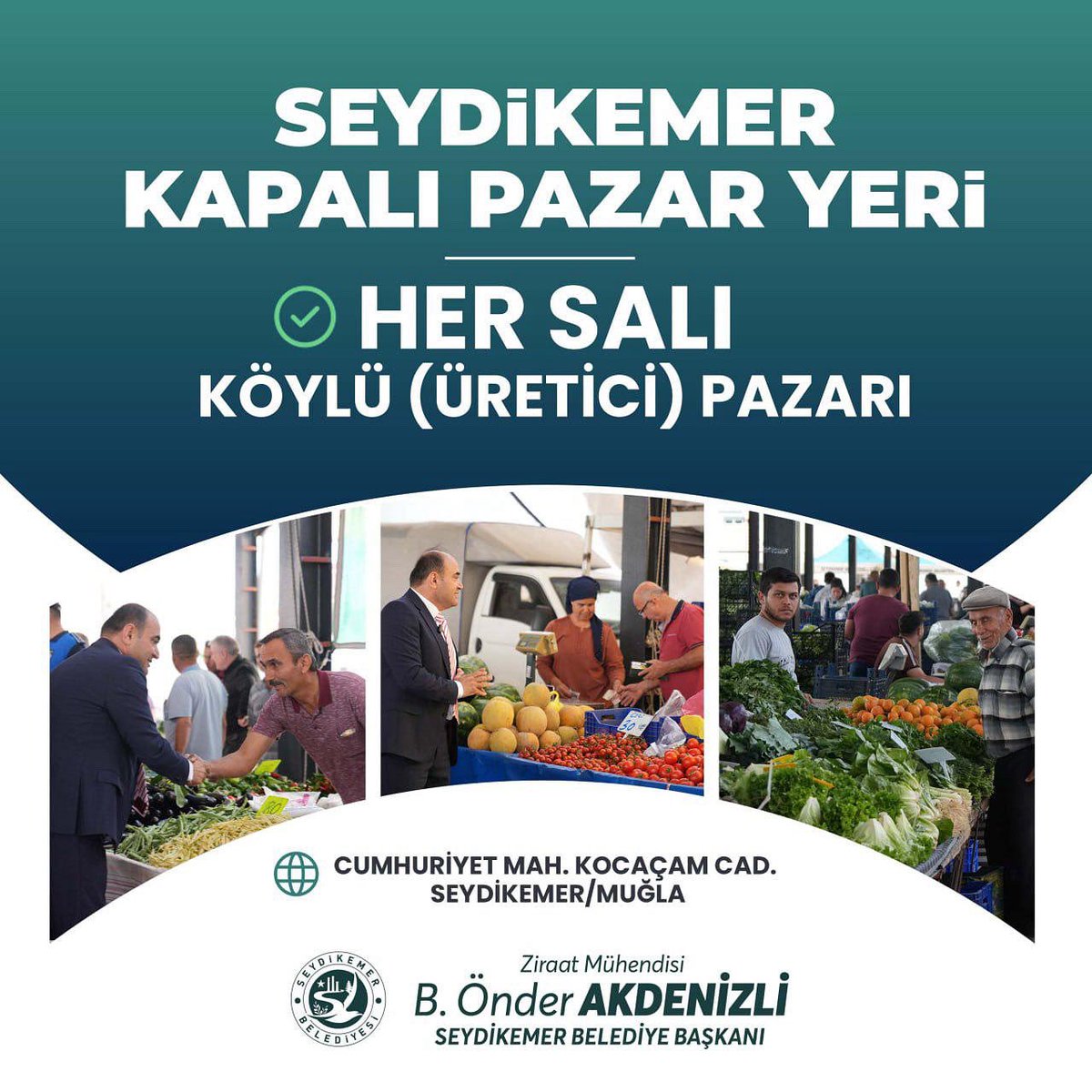 Seydikemer'de Taze Ürünler Üretici Pazarı Açıldı