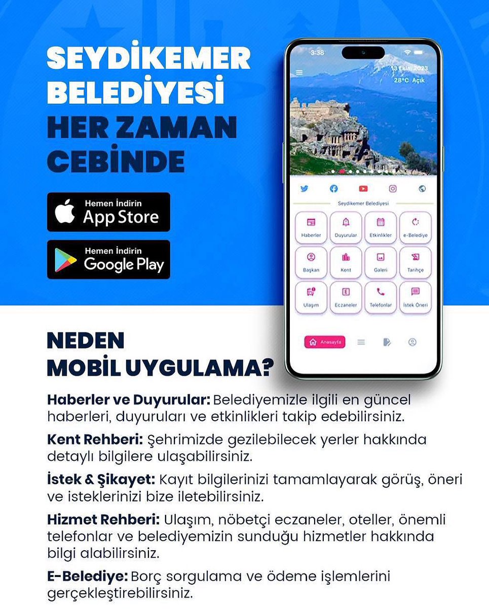 Seydikemer Belediyesi Mobil Uygulaması ile Kent Hizmetlerine Erişim Kolaylığı