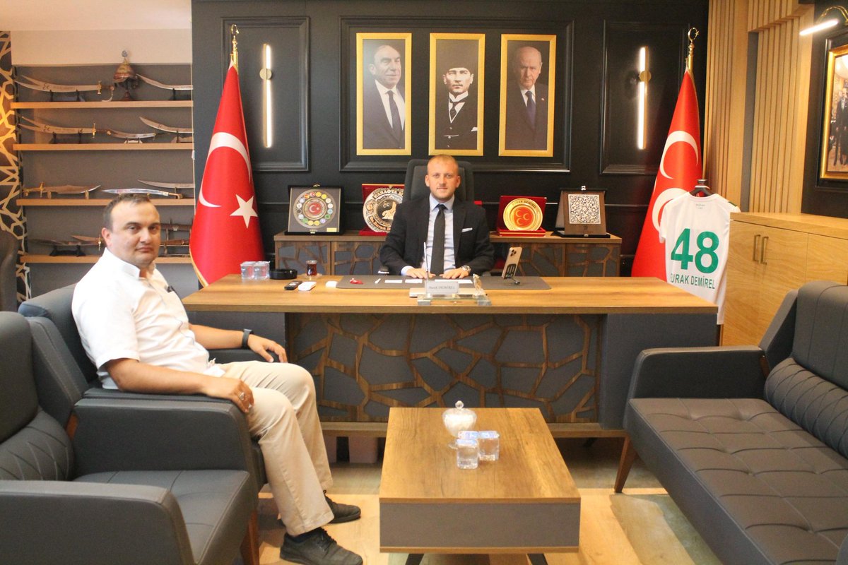 MHP Muğla İl Başkanlığı'nı Ziyaret Eden İl Vaizi Çakır, Demirel ile Bir Araya Geldi