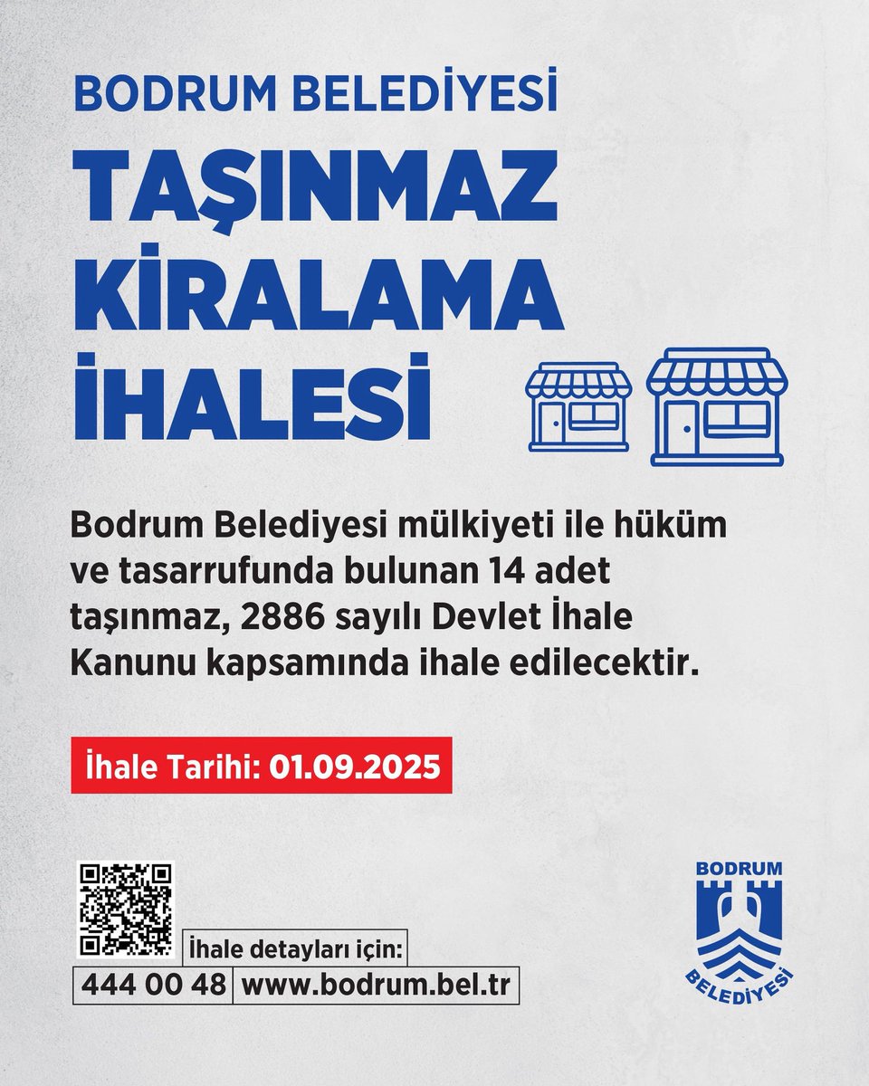 Bodrum Belediyesi'nden 14 Taşınmazın İhalesi