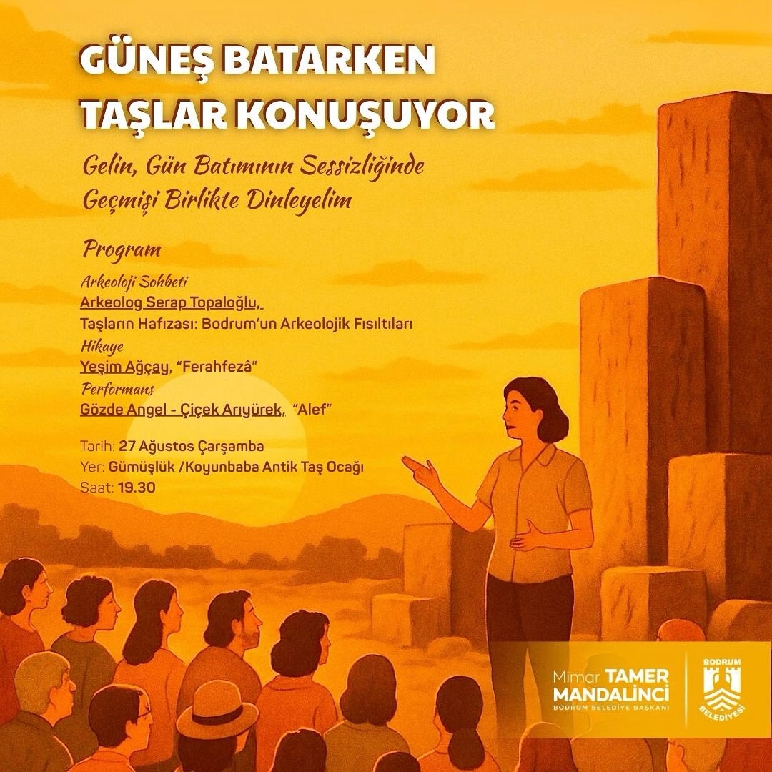 Bodrum'da Tarihi Taş Ocağında Sanatla Gün Batımı Keyfi