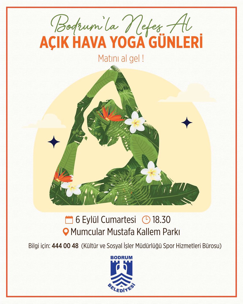 Bodrum'da Üçüncü Açık Hava Yoga Günü Etkinliği Düzenleniyor