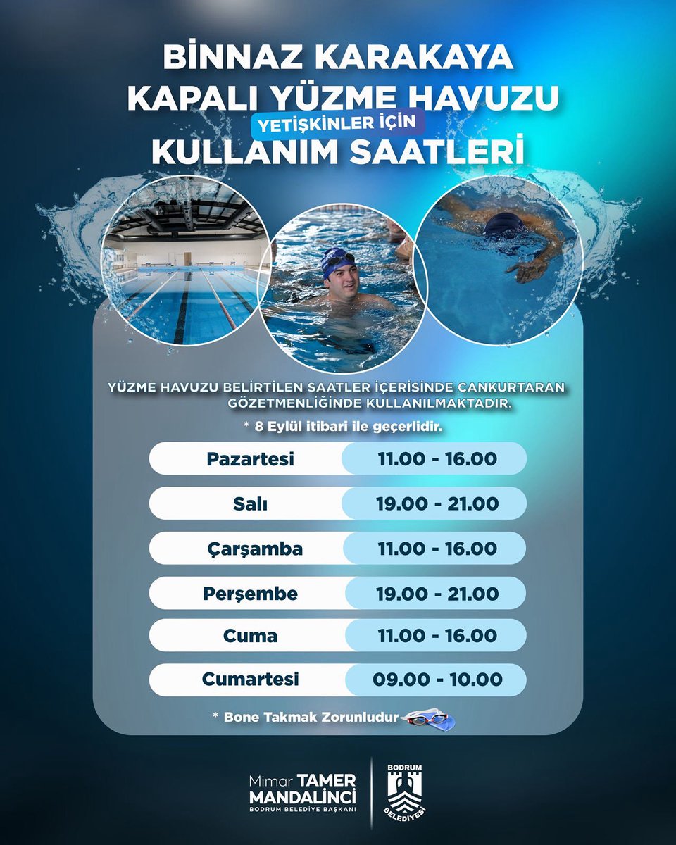 Bodrum Belediyesi Binnaz Karakaya Kapalı Yüzme Havuzu Açılıyor