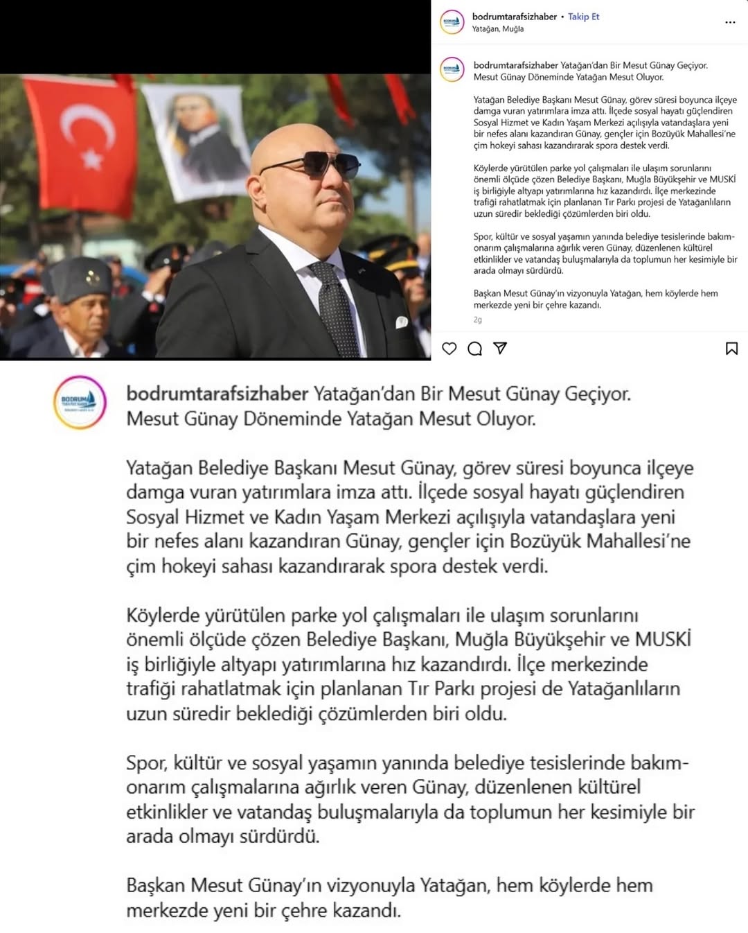 Yatağan'da Mesut Günay Döneminde Yatırımlar Artıyor