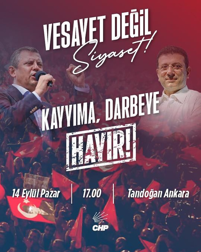 CHP'den Ankara'da Kayyıma Karşı Büyük Miting