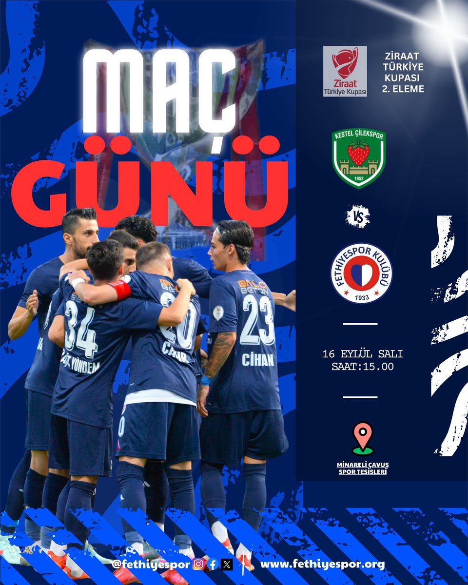 Fethiyespor Ziraat Türkiye Kupası 2. Eleme Turu’nda Kestel Çilekspor ile Karşı Karşıya