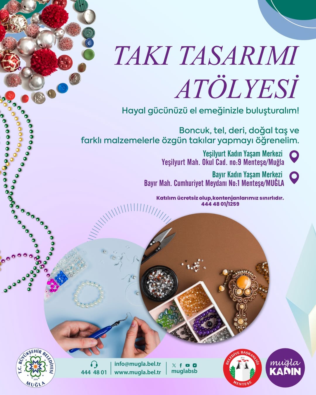 Muğla'da Ücretsiz Takı Tasarımı Atölyesiyle Kadınlara Yaratıcılık Desteği