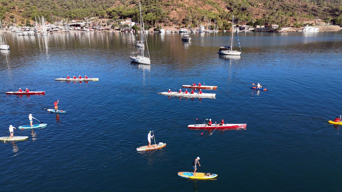Fethiye'de Avrupa Hareketlilik Haftası Kürek Kano ve Paddle Board Etkinliği Düzenlendi