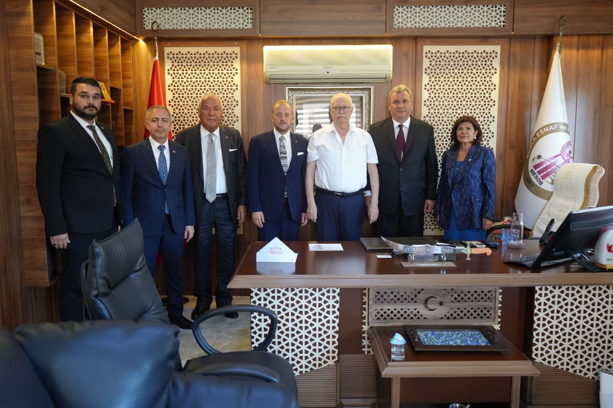 MHP Muğla İl Başkanlığı, Terörsüz Türkiye Buluşması İçin Esnaf Odaları Birliği'ni Ziyaret Etti
