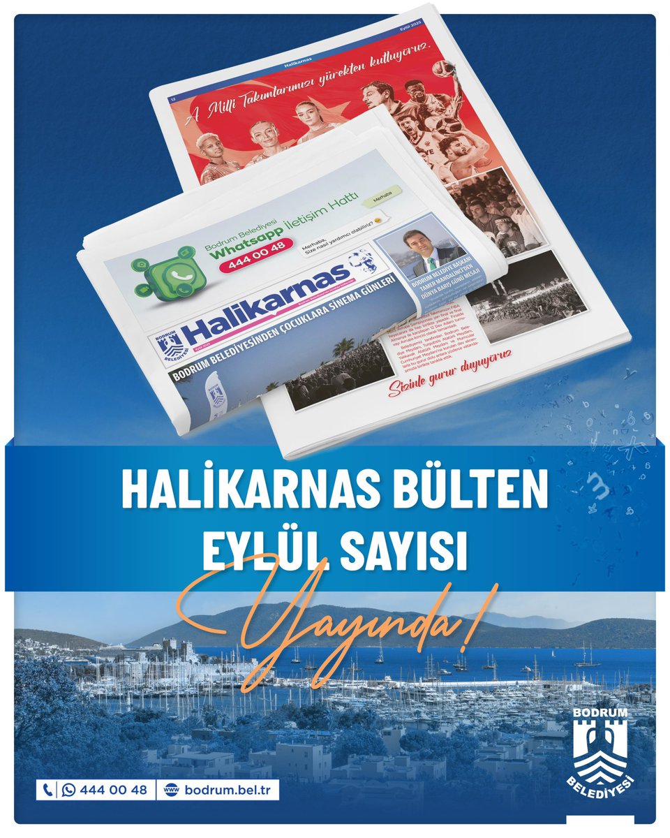 Bodrum Belediyesi Eylül Ayı Hizmet ve Etkinlikleri Bülteninde