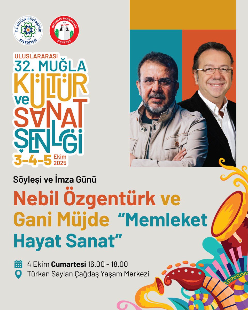 Muğla'da Kültür ve Sanat Şenliği: 3-5 Ekim'de Sanatla Dolu Günler