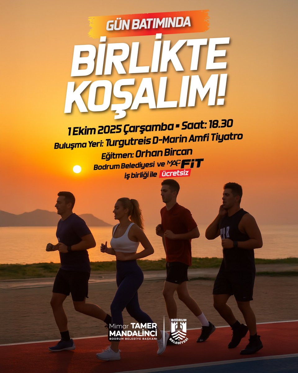 Bodrum'da Gün Batımı Koşusu: Bodrum Belediyesi ve MACFit İş Birliği