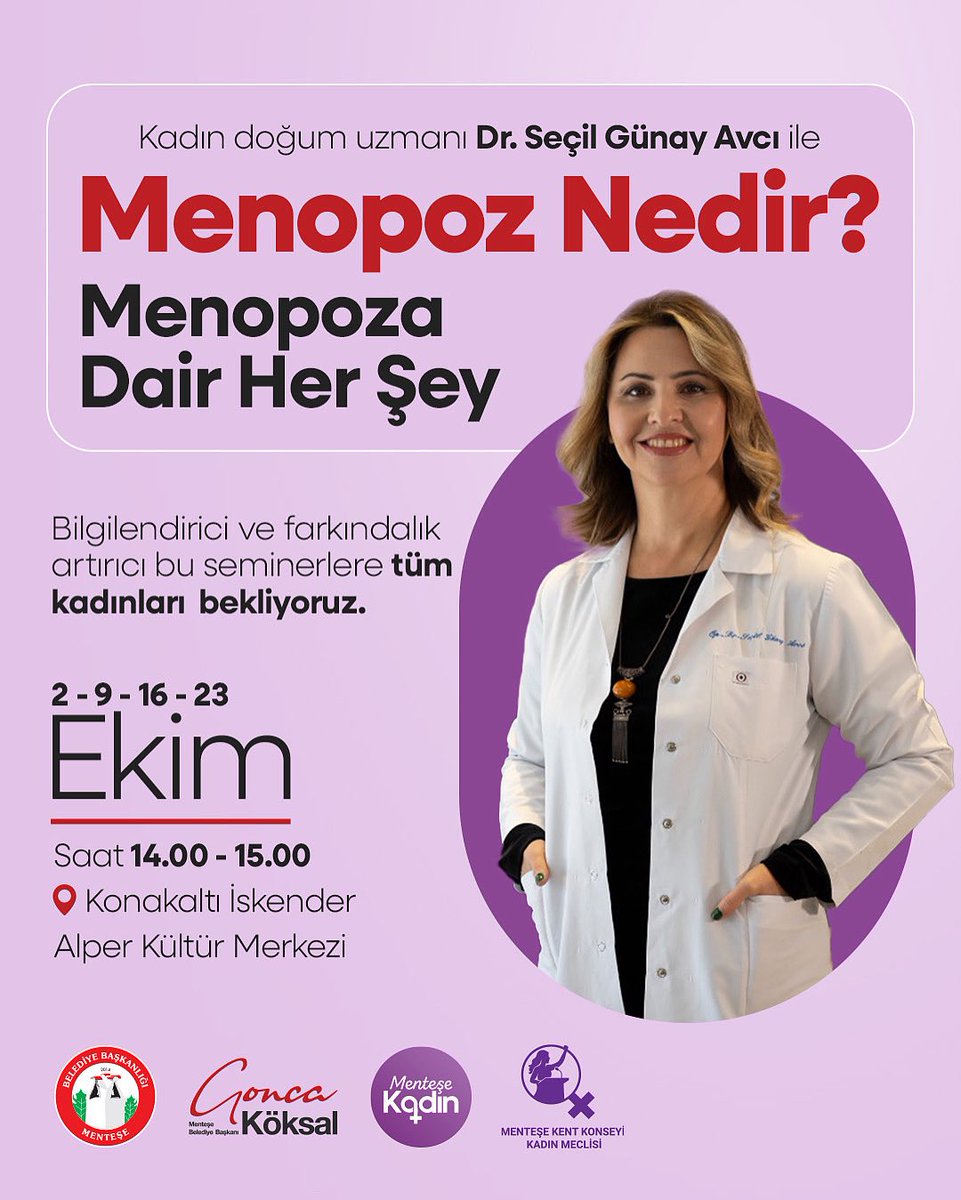 Menteşe'de Kadın Sağlığı Seminerleri: Menopoz Dönemi Ele Alınacak