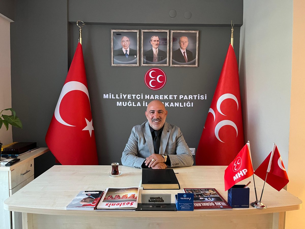 MHP Muğla İl Başkanlığı'nda Bölge Başkanı Metin Aslankök'ün Nöbeti