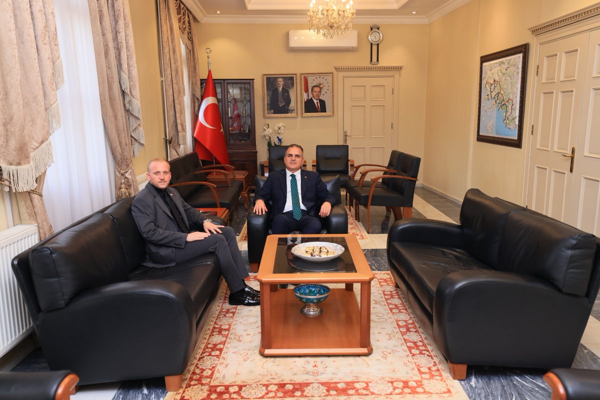 MHP Muğla İl Başkanı Burak Demirel, Vali İdris Akbıyık'ı Ziyaret Etti