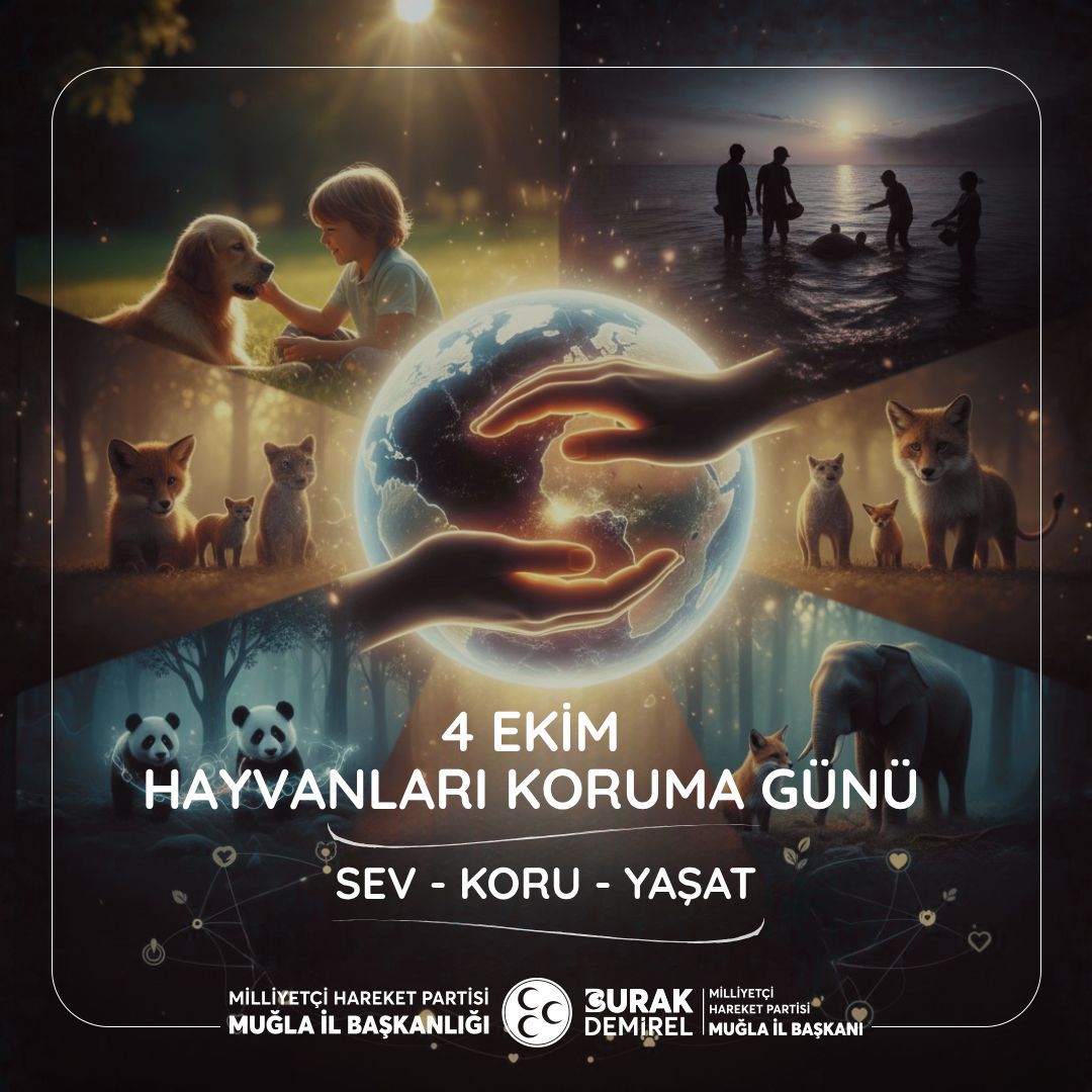 4 Ekim Hayvanları Koruma Günü'nde MHP Muğla'dan Anlamlı Mesaj
