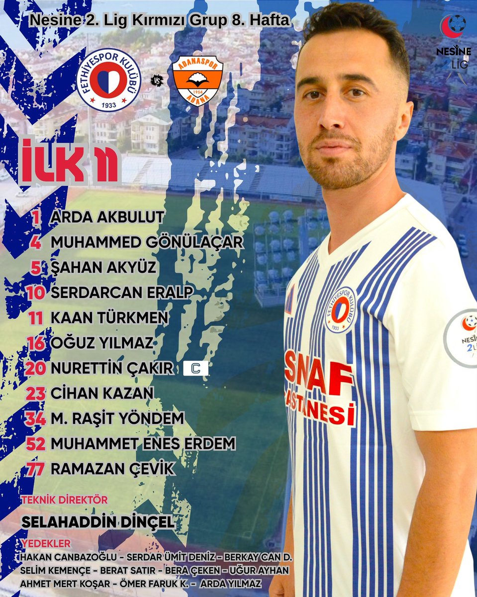 Fethiyespor'un Adanaspor Maçındaki 11'i Açıklandı