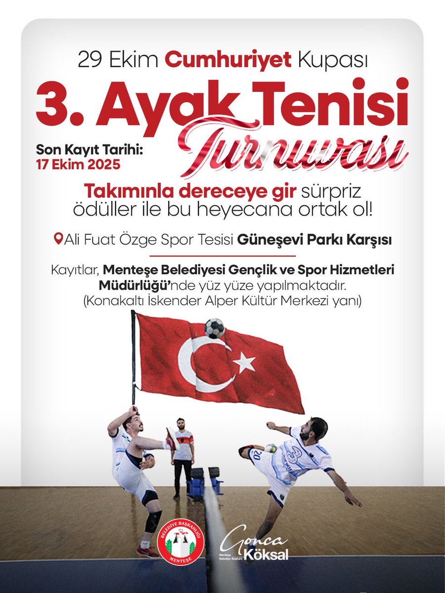 Menteşe'de Spor ve Zeka Oyunları Şöleni: Ayak Tenisi ve Satranç Turnuvaları Başlıyor