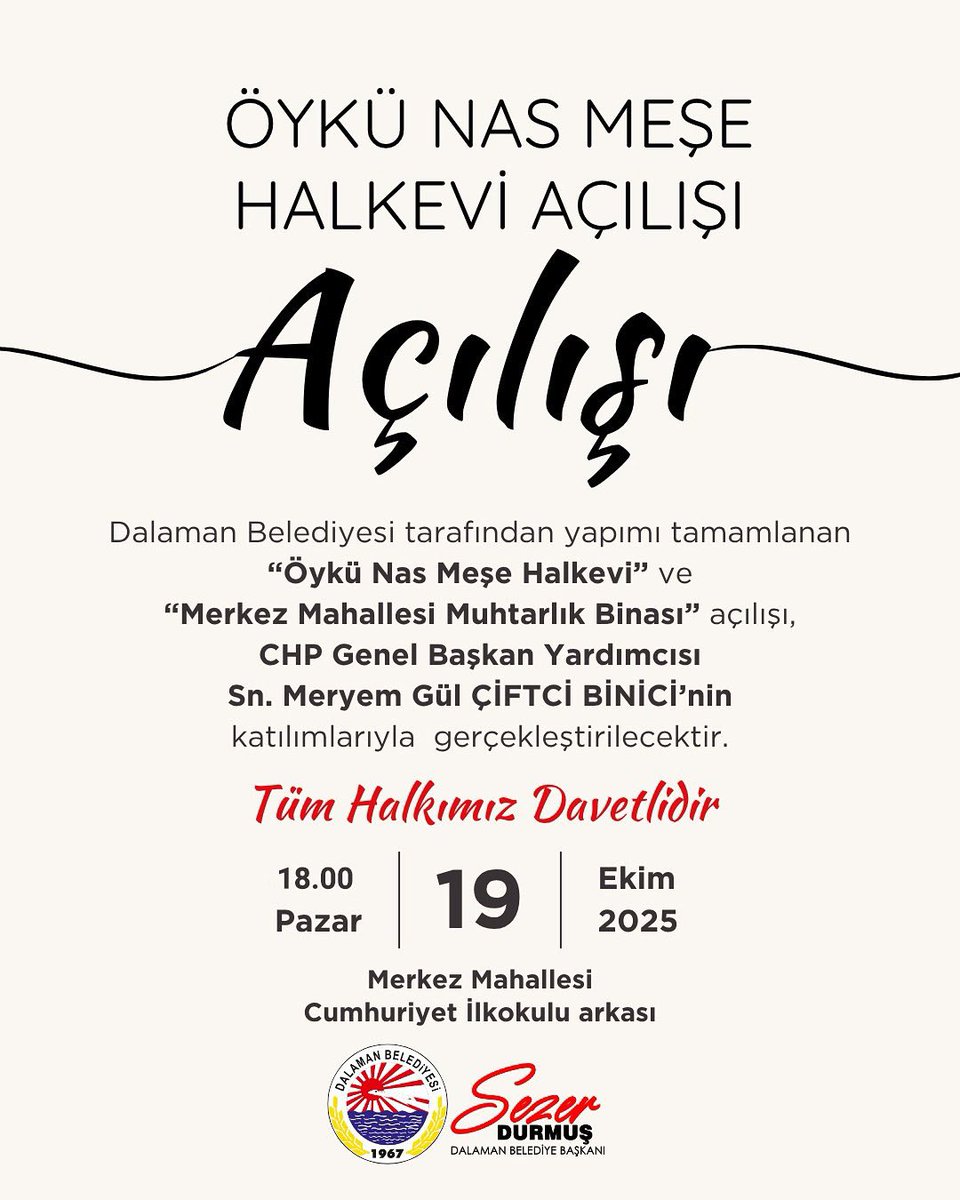 Dalaman Belediyesi Yeni Hizmet Binasının Açılışı 19 Ekim'de